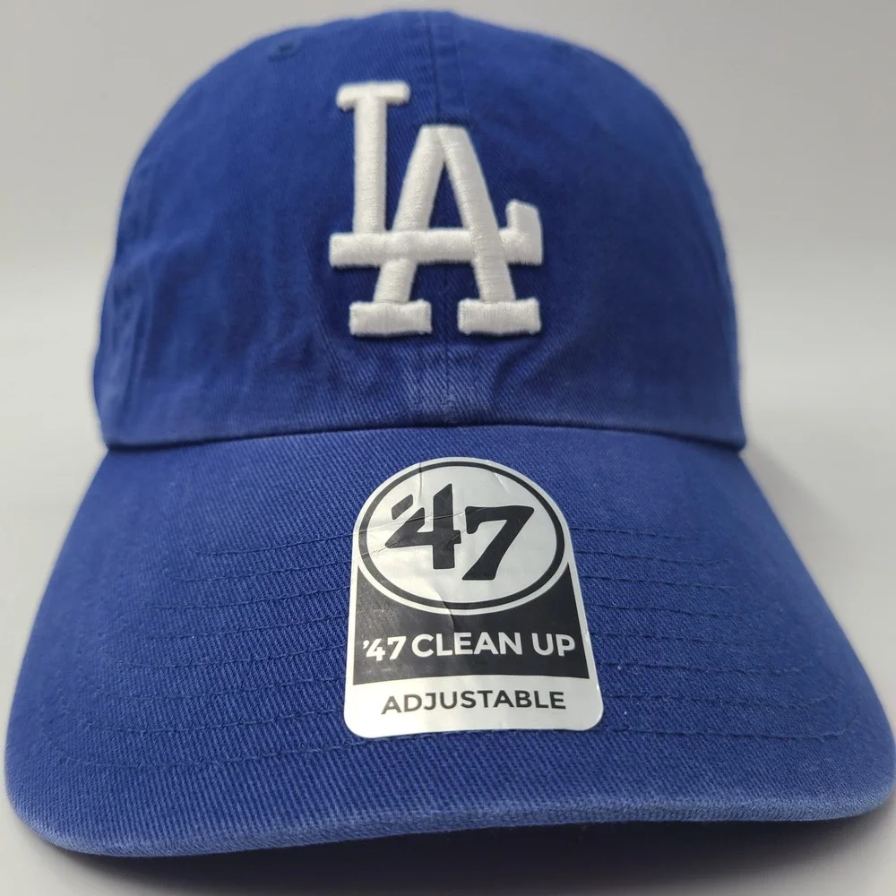 Los‎ Angeles Dodgers Hat Strapback 47 Brand Clean Up Blue White MLB Baseball Men